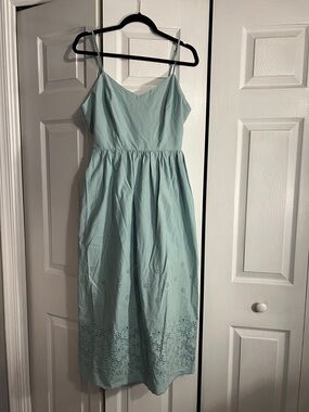 Calypso St. Barth Light Aqua Eyelet Maxi Dress